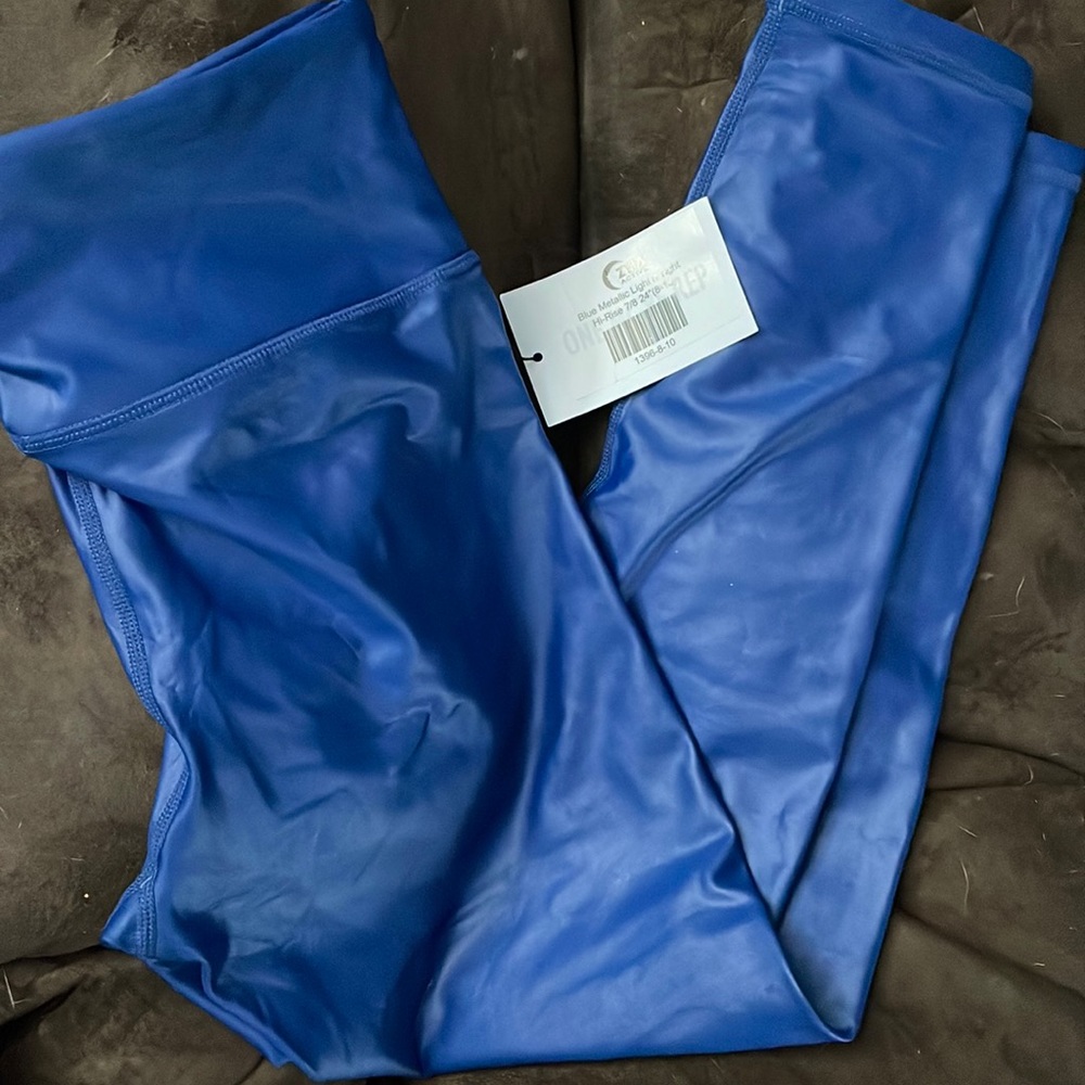 NWT Zyia blue metallic light n tight high rise 7/8